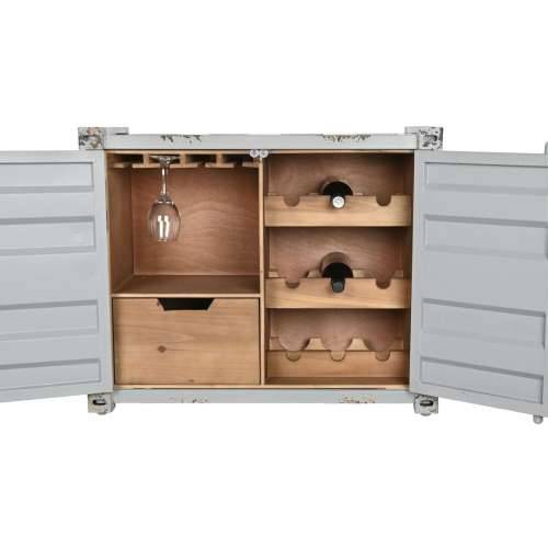 Stalak za boce Home ESPRIT Siva Nebesko plava 77 x 41 x 64 cm Cijena