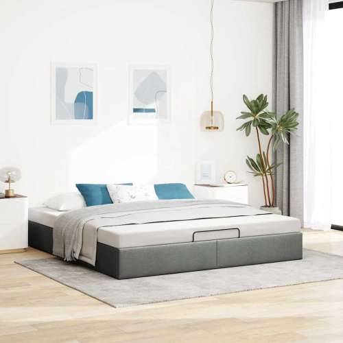 Otomanski okvir kreveta bez madraca tamnosiva 160x200 cm - Tamno siva 160 x 200 cm Cijena