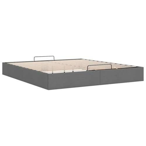 Otomanski okvir kreveta bez madraca tamnosiva 160x200 cm - Tamno siva 160 x 200 cm Cijena