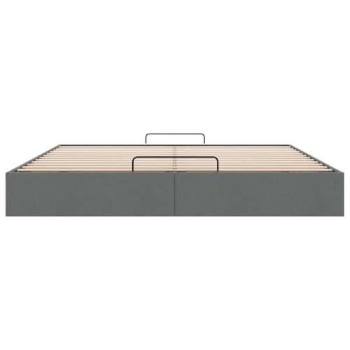 Otomanski okvir kreveta bez madraca tamnosiva 160x200 cm - Tamno siva 160 x 200 cm Cijena