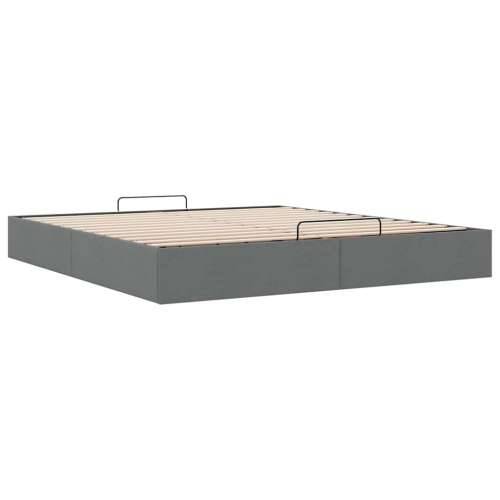 Otomanski okvir kreveta bez madraca tamnosiva 160x200 cm - Tamno siva 160 x 200 cm Cijena