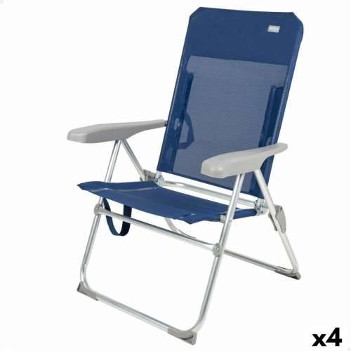 Stolica za za plažu Aktive Mornarsko plava 47 x 94 x 60 cm (4 kom.) Cijena
