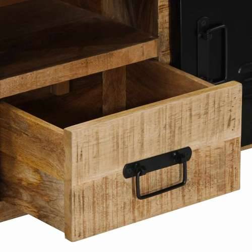 TV ormarić 100x30x40 cm Puno grubo drvo Mango - Crna i smeđa 1 Grubo masivno drvo manga Cijena