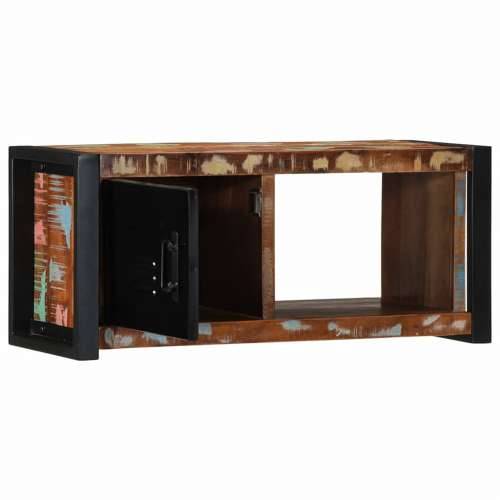 TV ormarić 80x30x35 cm Obrađeno puno drvo - 1 masivno obnovljeno drvo Cijena
