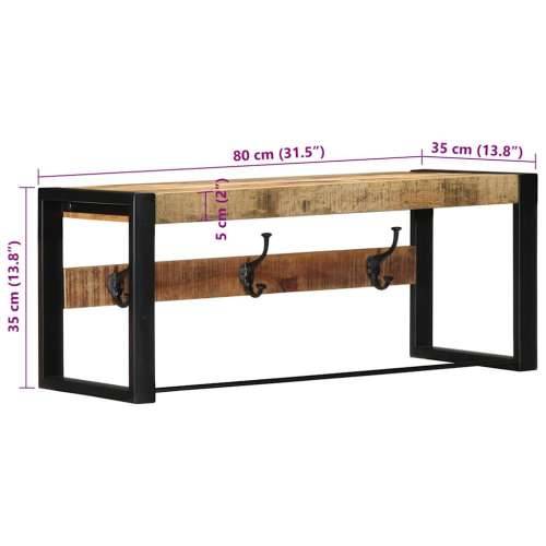 Vješalica za kapute 80x35x35 cm Puno grubo drvo Mango - 1 Grubo masivno drvo manga Cijena