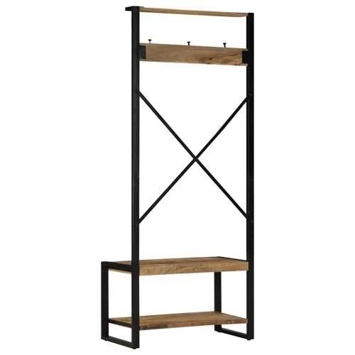 Stalak za odjeću 80x40x190 cm Puno grubo drvo Mango - Smeđa 1 Cijena