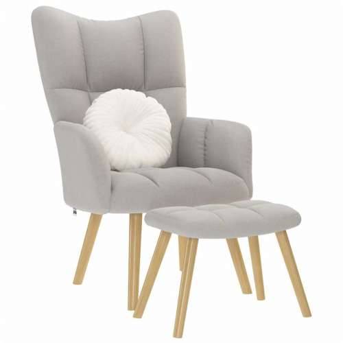 Stolica za opuštanje s tabureom za noge Cloud Grey tkanina - Oblačnosiva 1 with stool Cijena