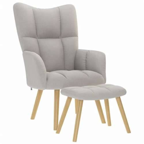 Stolica za opuštanje s tabureom za noge Cloud Grey tkanina - Oblačnosiva 1 with stool Cijena