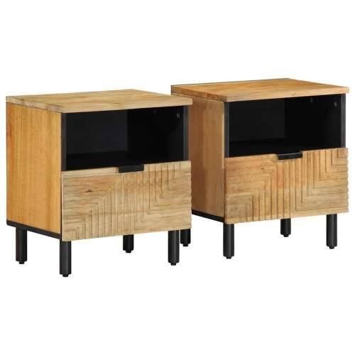 Noćni ormarići 2 kom smeđi 40x33x46 cm Puno drvo Mango - 2 drvo manga Cijena