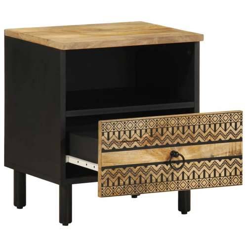 Krevetni ormarići 2 kom crni 40x33x46 cm puno grubo drvo mango - 2 Cijena