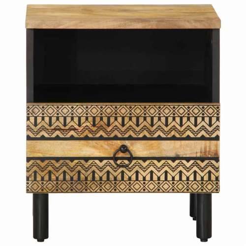 Krevetni ormarići 2 kom crni 40x33x46 cm puno grubo drvo mango - 2 Cijena