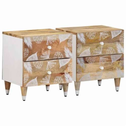 Noćni ormarići 2 kom 40x33,5x46 cm Puno drvo Mango - 2 Cijena