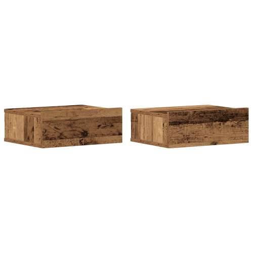 Plutajući noćni ormarići 2 kom staro drvo 40x32x15 cm - Staro drvo 2 Cijena