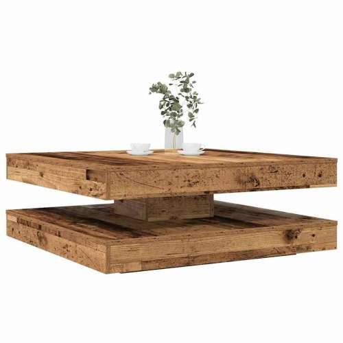 Stol za kavu rotirajući za 360 stupnjeva staro drvo - Staro drvo 90 x 90 x 34.5 cm 1 Cijena