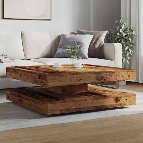 Stol za kavu rotirajući za 360 stupnjeva staro drvo - Staro drvo 90 x 90 x 34.5 cm 1 Cijena