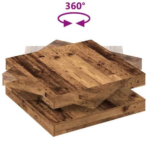 Stol za kavu rotirajući za 360 stupnjeva staro drvo - Staro drvo 90 x 90 x 34.5 cm 1 Cijena