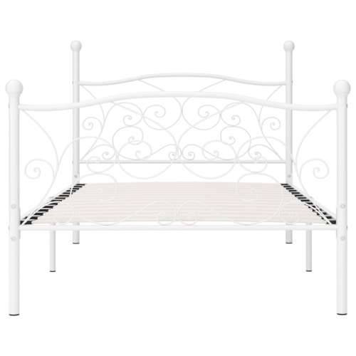 Okvir za krevet s podnicama bijeli metalni 90 x 200 cm Cijena
