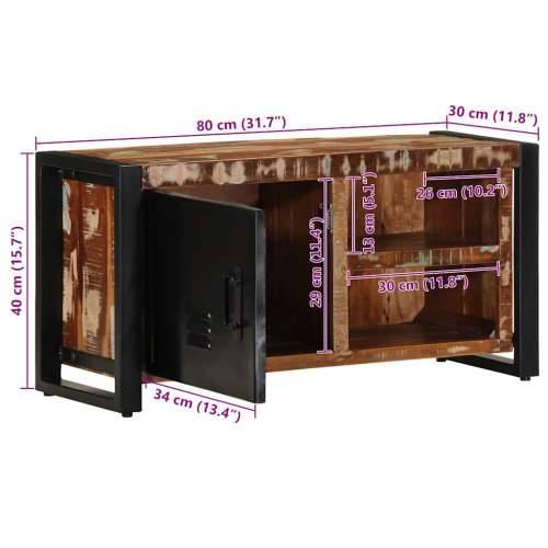 TV ormarić 80x30x40 cm Obrađeno puno drvo - 1 masivno obnovljeno drvo Cijena