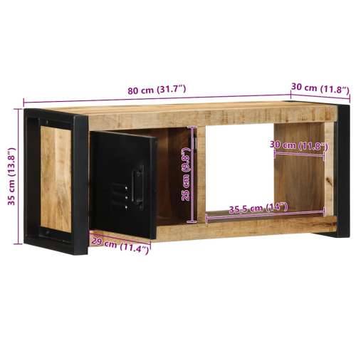 TV ormarić 80x30x35 cm Puno grubo drvo Mango - 1 Grubo masivno drvo manga Cijena