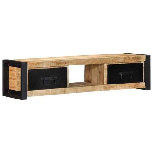 TV ormarić 100x30x25 cm Puno grubo drvo Mango - Crna i smeđa 1 Grubo masivno drvo manga Cijena