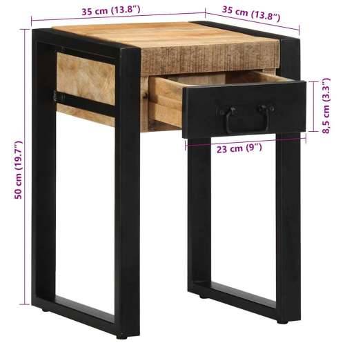 Pomoćni stol 35x35x50 cm Puno grubo drvo Mango - 1 Grubo masivno drvo manga Cijena