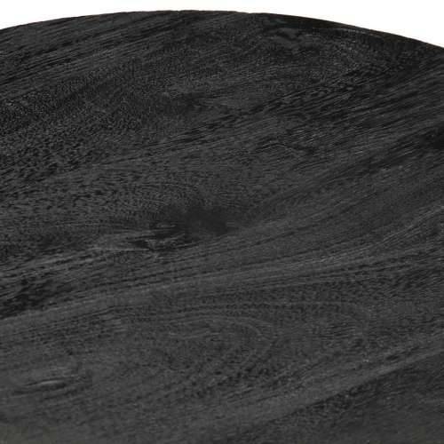 Pomoćni stol crni Ø40x40 cm Puno drvo Mango - Crna 1 Cijena