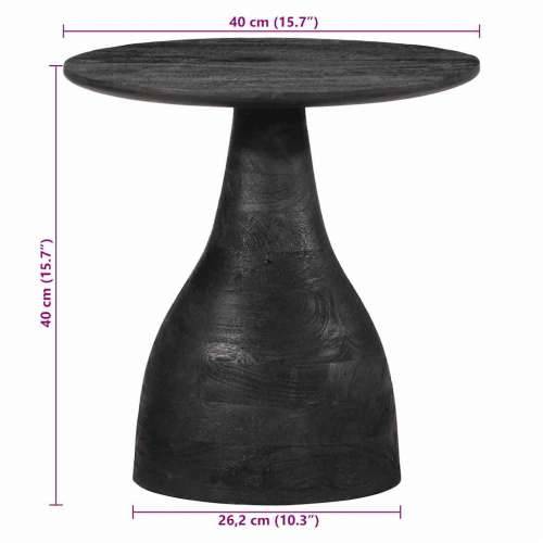 Pomoćni stol crni Ø40x40 cm Puno drvo Mango - Crna 1 Cijena