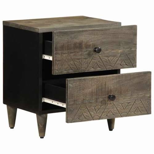 Noćni ormarići 2 kom svijetlo sivi 40x33x46 cm Puno drvo Mango - 2 Cijena