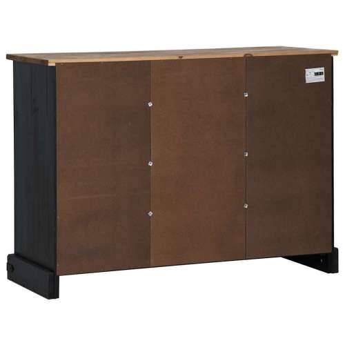Komoda HALDEN 2 klizna vrata crna 112x40x80 cm puno drvo - Crna 1 Cijena