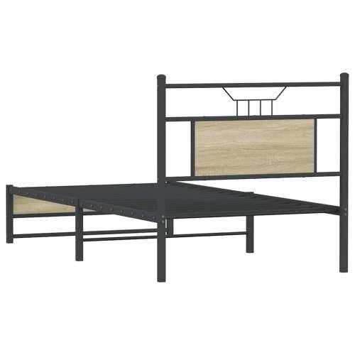 Okvir kreveta bez madraca boja hrasta sonome 75 x 190 cm drveni - sonoma hrast 75 x 190 cm s uzglavljem i dvostrukim niskim podn Cijena
