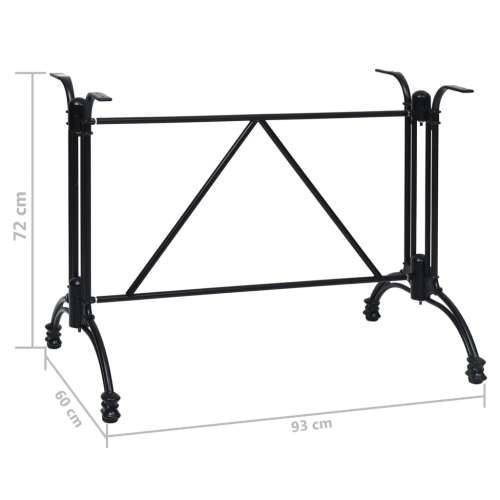 325436 Noga za bistro stol crna 93x60x72 cm lijevani aluminij - 93 x 60 x 72 cm 1 Cijena