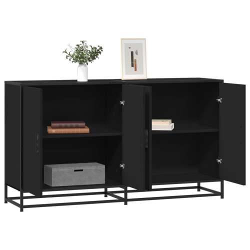 Komoda crna 134x35x76 cm Konstruirano drvo - Crna 1 Cijena