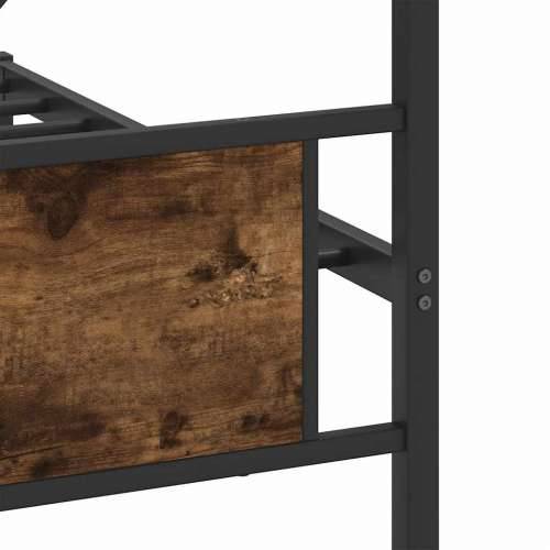 Metalni okvir kreveta bez madraca boja hrasta 200x200 cm - Dimljeni hrast 200 x 200 cm s uzglavljem i podnožjem Cijena