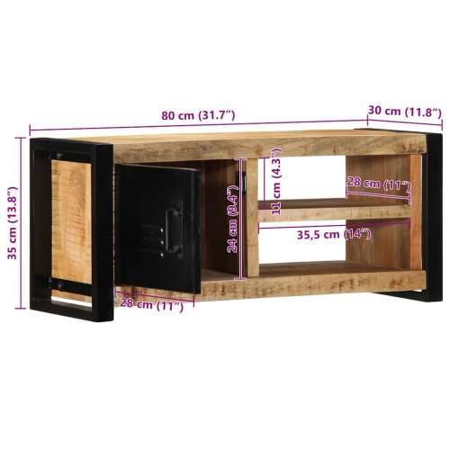 TV ormarić 80x30x35 cm Puno grubo drvo Mango - 1 Grubo masivno drvo manga Cijena