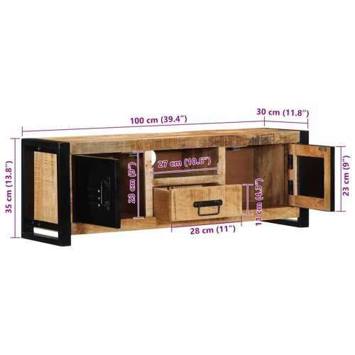 TV ormarić 100x30x35 cm Puno grubo drvo Mango - 1 Grubo masivno drvo manga Cijena
