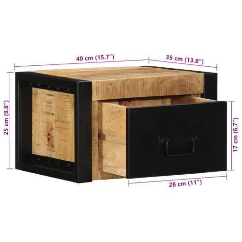 Noćni ormarić 40x35x25 cm Puno grubo drvo Mango - 1 Grubo masivno drvo manga Cijena