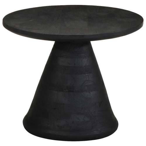 Pomoćni stol crni Ø50x40 cm Puno drvo Mango - Crna 1 Cijena