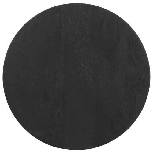 Pomoćni stol crni Ø50x40 cm Puno drvo Mango - Crna 1 Cijena