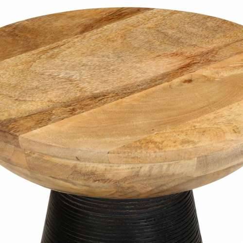 Pomoćni stol crni Ø37x45 cm Puno drvo Mango - Crna 1 Cijena