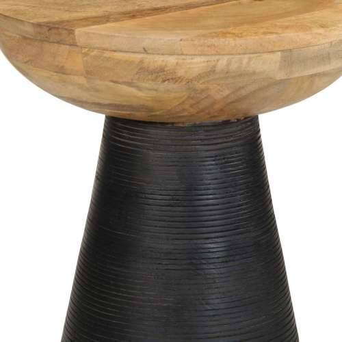 Pomoćni stol crni Ø37x45 cm Puno drvo Mango - Crna 1 Cijena