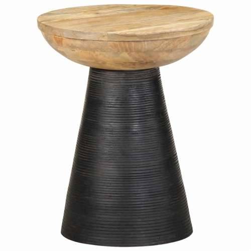 Pomoćni stol crni Ø37x45 cm Puno drvo Mango - Crna 1 Cijena