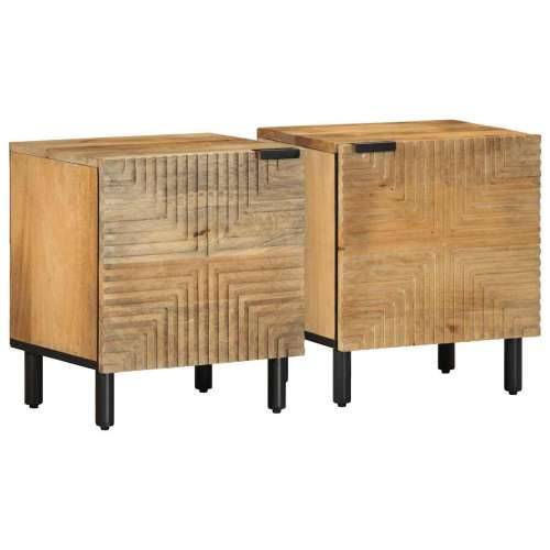 Noćni ormarići 2 kom smeđi 40x33x46 cm Puno drvo Mango - 2 drvo manga Cijena