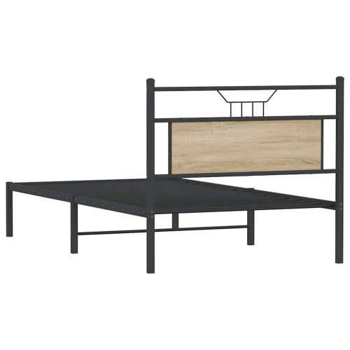 Okvir kreveta bez madraca boja hrasta sonome 107x203 cm drveni - sonoma hrast 107 x 203 cm s uzglavljem Cijena