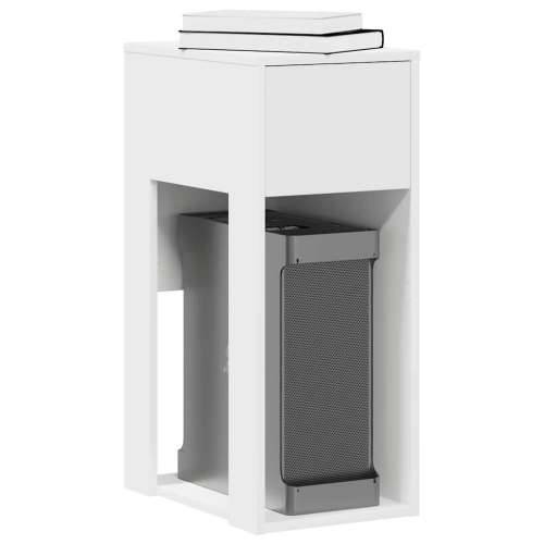 Tower stalak za računalo s ladicom bijeli 30x44x74 cm - Bijela Cijena