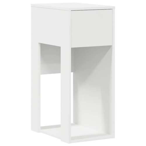 Tower stalak za računalo s ladicom bijeli 30x44x74 cm - Bijela Cijena
