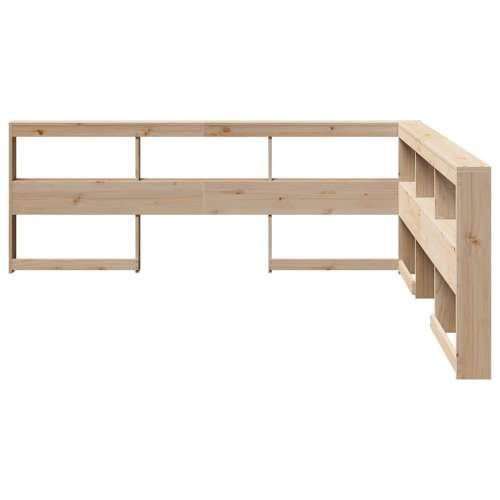 Polica za knjige Uzglavlje u obliku slova L 200cm Puno drvo Bor - Prirodna 218.5 x 218.5 x 80 cm 1 Cijena