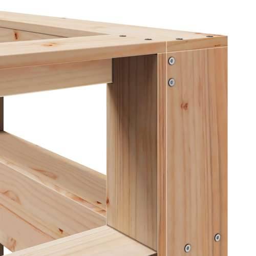 Polica za knjige Uzglavlje u obliku slova L 200cm Puno drvo Bor - Prirodna 218.5 x 218.5 x 80 cm 1 Cijena