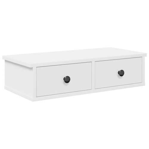Zidna polica s ladicama bijela 60x28x15 cm konstruirano drvo - Bijela 60 x 25 x 15 cm 1 Cijena