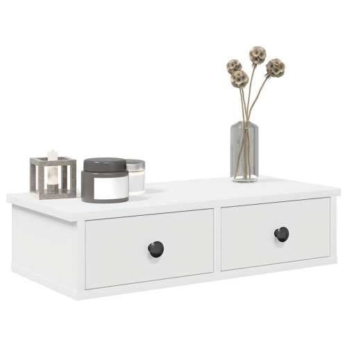 Zidna polica s ladicama bijela 60x28x15 cm konstruirano drvo - Bijela 60 x 25 x 15 cm 1 Cijena