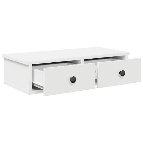 Zidna polica s ladicama bijela 60x28x15 cm konstruirano drvo - Bijela 60 x 25 x 15 cm 1 Cijena